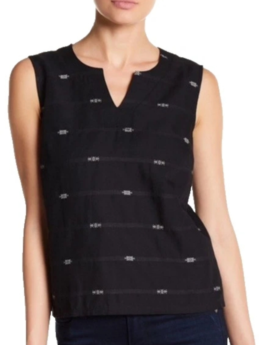 Eileen Fisher Nomadic Stripe Sleeveless Top
